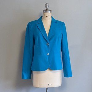 Calvin Klein Bright Aqua Blue Blazer Professional Work Wear Business Jacket 10 M
